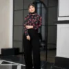 شومیز گل سرخی